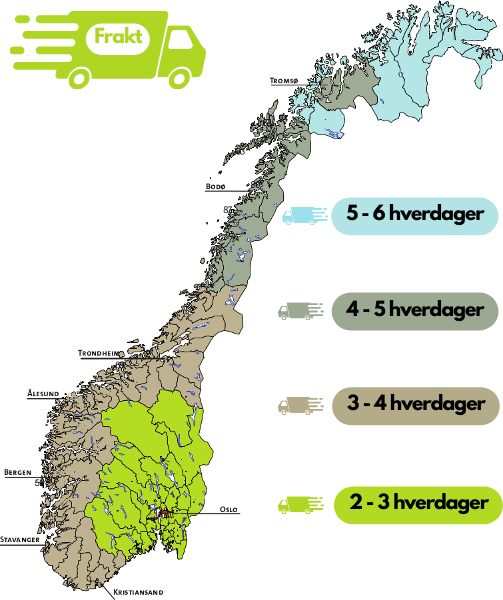 Frakt og leveringstid