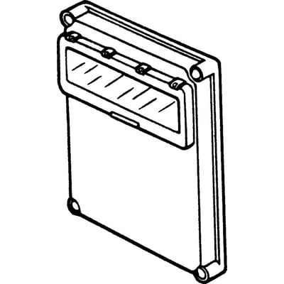 Detalje af Fibox SOLID PGL13-1 hængsellåg med synlige hængsler og monteringshuller i grå plast.