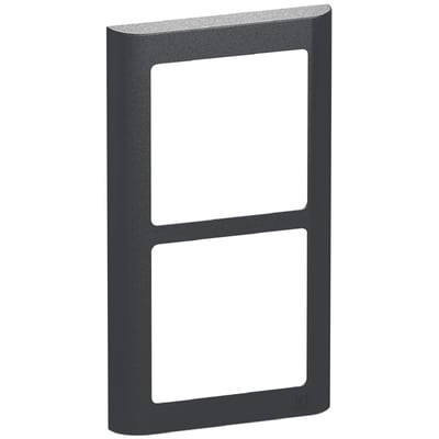 LK FUGA Soft 63 lodret designramme i koksgrå til 2 moduler, fremstillet af holdbart materiale.