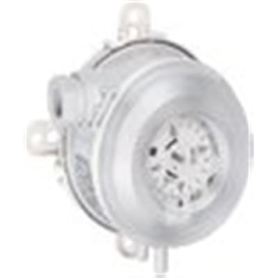 Nærbillede af Danfoss filtervagt DS-205 F, hvor LED-indikatorerne lyser, hvilket viser en aktiv status.