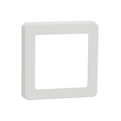 LK FUGA Base 63 designramme i hvid til 1 modul med et stilrent firkantet design på hvid baggrund.