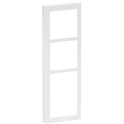 LK FUGA Soft 63 lodret design ramme i hvid, 3½ modul bredde og 1 modul højde.