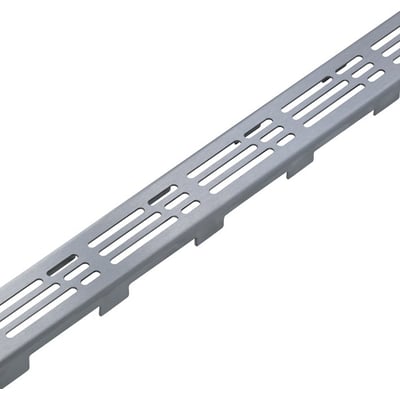 Blücher Line Detroit 700 avlang gulvslukrist i rustfritt stål med kromfinish og avlange slisser.