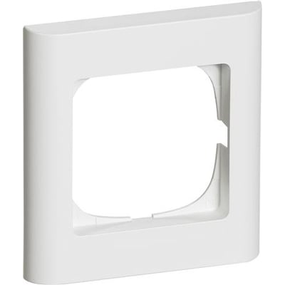 LK FUGA Softline 68 ramme i hvid, en modul bredde og højde, med bløde afrundede kanter.