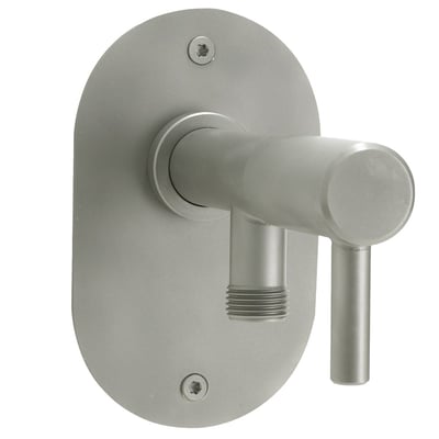 Detaljeret billede af Frostline DUO Wall udendørshanen, der viser 1-grebs betjening og gevindtilslutning i børstet rustfrit stål.