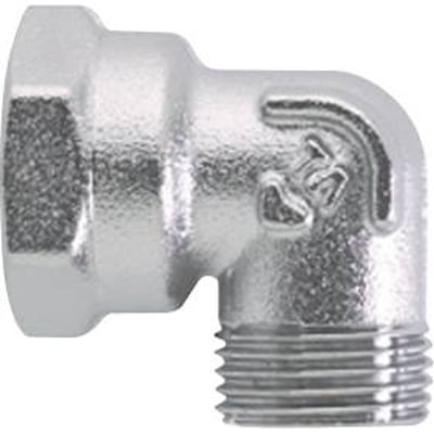 IMI FPL kompressions vinkel 90° med muffe, 3/8" x 3/8", forkromet overflade af afzinkningsbestandig AMETAL®.