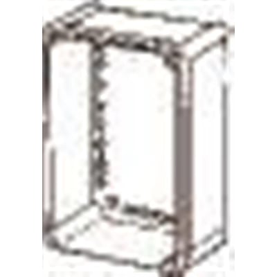 Isoleringstegning af Fibox EK SOLID kassebund i grå plast, viser dens firkantede form og dimensioner på 190 x 190 x 100 mm.