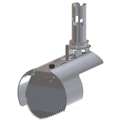 Nordisk Innovation rottespærre TX11 Lock special, 130 mm, fremstillet i rustfrit stål AISI316, med tandet spjæld.