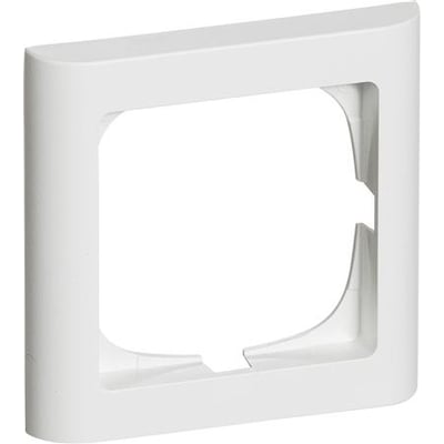 LK FUGA Softline 63 ramme i hvid med afrundede kanter, designet til 1 modul.
