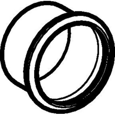 Sort-hvid tegning af en Geberit Mapress el-forzinket kappe med 18 mm diameter og en rød tætningsring.