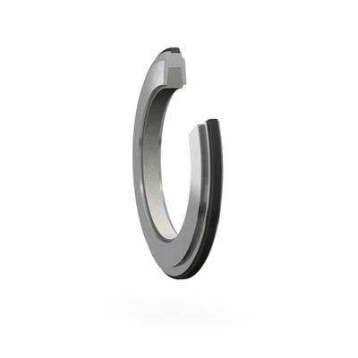 SKF tætningssæt TSN 518 C, vist i tværsnit, der illustrerer den sammensatte konstruktion af metal og gummi.
