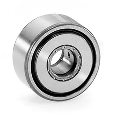 SKF NATR 20 støtterulle med buet yderbane (PPA), 20mm indvendig diameter og 47mm udvendig diameter, vist med en hvid baggrund.