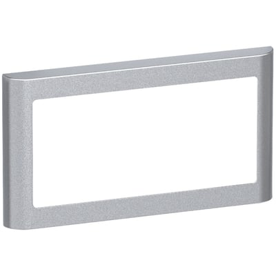 LK FUGA Soft 63 vandret designramme i stålmetallic finish, uden midtersprosse og med plads til 1x2 moduler.