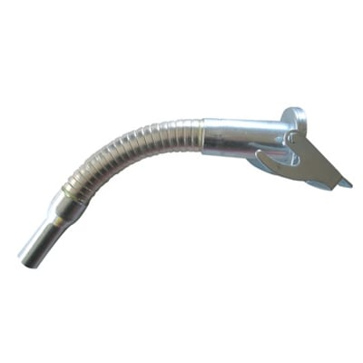 Metal hældetud til Jerry Can med en længde på 29 cm, vist på hvid baggrund.