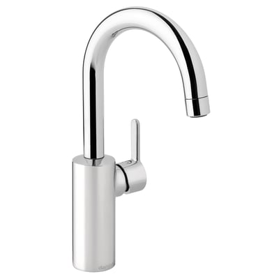 Damixa Silhouet håndvaskarmatur i krom med høj tud og enkelt greb, et stilrent og moderne design.