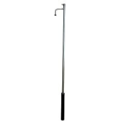 Frostline Eqi PRO 4510 fritstående arbejdsvandpost i rustfrit stål med en højde på 1400 mm, frostsikker og selvtømmende.