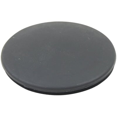 Blücher renseprop til boligafløb i sort TPR-materiale, viser den runde prop isoleret på hvid baggrund.