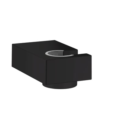 Hansgrohe Porter E bruserholder i mat sort metal med en moderne firkantet form og plads til en brusehovedslange.