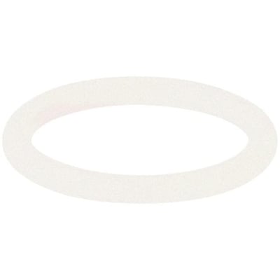 Hvit Geberit Mapress O-ring i FKM for mettet damp med diameter på 18 mm, vist som en flat tetningsring.