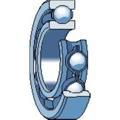 SKF W 626-2RS1 rustfrit sporkugleleje med indvendig diameter 6 mm, udvendig diameter 19 mm og bredde 6 mm.