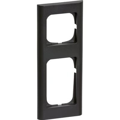 LK FUGA Softline 68 ramme i koksgrå, med plads til 2½ modul indsats, vist lodret.