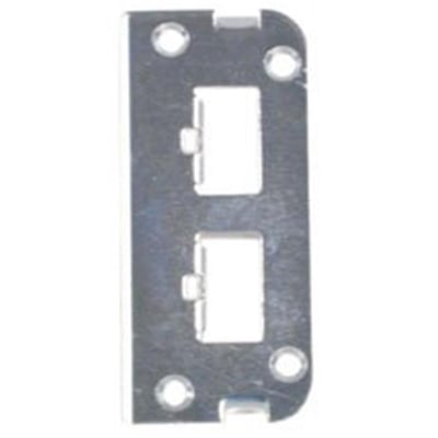 IPA Systembeslag slutblik i metal med to rektangulære åbninger og fire monteringshuller på 4,0 mm.