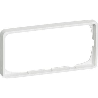 LK FUGA Baseline 50 ramme i hvid plast uden midtersprosse, designet til 1x2 modul indsats.