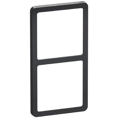 LK FUGA Slim designramme i koksgrå, 2 modul, med en dybde på 5 mm, lavet af halogenfrit materiale.