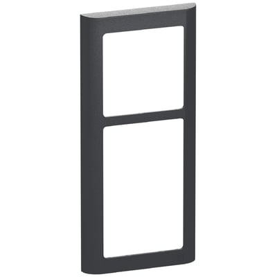 LK FUGA Soft 63 lodret designramme i koksgrå med 2½ modul, produceret af Lauritz Knudsen.