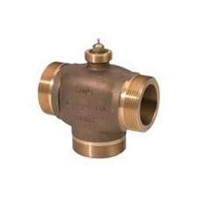 Danfoss VMV 30-20 3-vejs sædeventil i rødgods med DN 20 dimension og PN16 tryktrin.