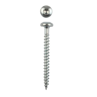 Eurotec Panhead spånskrue 40mm/5,0mm med TX 20 kærv og Coated 1000 overflade til udendørs brug.
