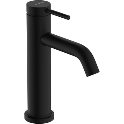 Hansgrohe Tecturis S 110 håndvaskarmatur i mat sort med CoolStart og EcoSmart teknologi samt løft-op bundventil.