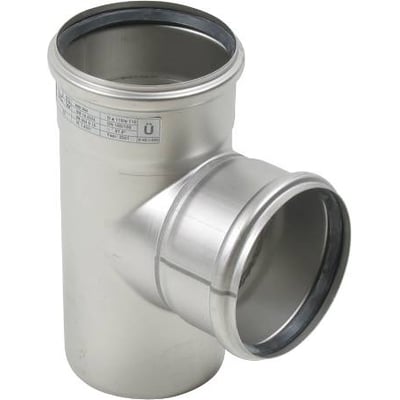 Blücher EuroPipe grenrør i rustfrit syrefast stål AISI 316L, 87,5° vinkel, til brug under jord.