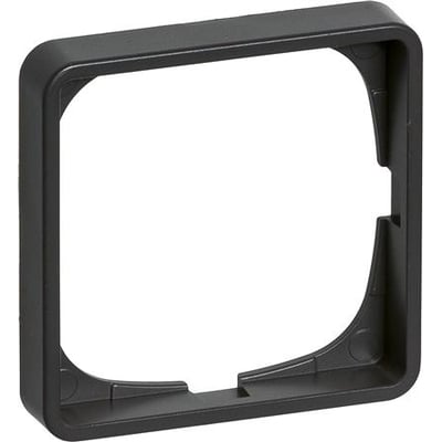 Lauritz Knudsen LK FUGA Baseline 50 ramme i koksgrå med en 1-moduls udskæring på hvid baggrund.