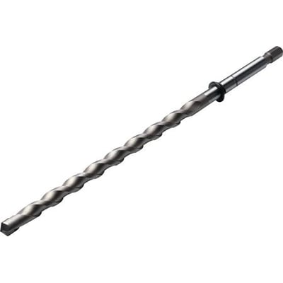 Baier centerbor 260mm i overfladebehandlet stål med spiralt design og koplingsfæste til Core-Bit hulsave.