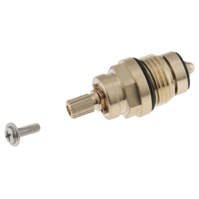 Mora topstykke i messing med skrue, passer til Mora Cera armaturer produceret før 2012.