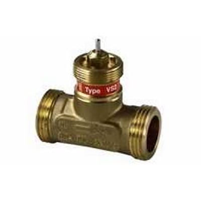 Danfoss sædeventil VS2-15, DN 15, Kvs 1.6, fremstillet i afzinkningsfri messing med 3/4" gevindtilslutning.