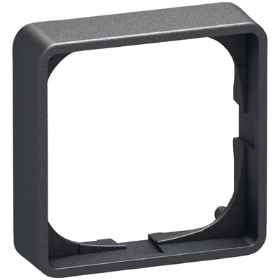 Lauritz Knudsen LK FUGA Baseline 50 forhøjet ramme i koksgrå med 14 mm dybde og 1 modul bredde.