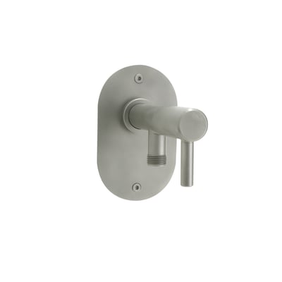 Frostline Wall kort F760 udendørshane i glasblæst rustfri stål med enkeltgreb og 1/2" tilslutning monteret på rund flange.