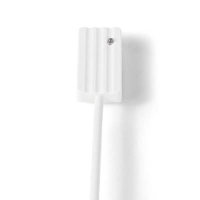 Vanderbilt GB-5100-6 glasbrudsdetektor i hvid plast med 6 meter kabel og synlig monteringsskrue.