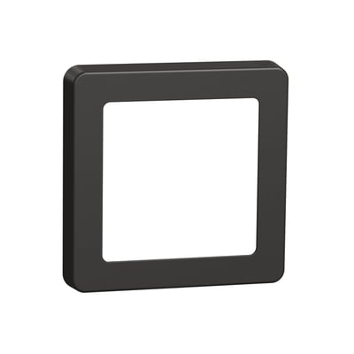 LK FUGA Base 63 designramme i koksgrå med plads til én modul enhed, vist på hvid baggrund.