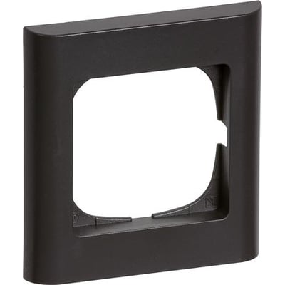 Lauritz Knudsen LK FUGA Softline ramme i koksgrå med bløde afrundede kanter, designet til 1 modul.