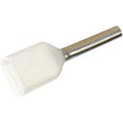 Elpress isoleret TWIN terminalrør, hvid, til 2 x 0,50 mm² ledere med en kontaktflade på 8,0 mm.