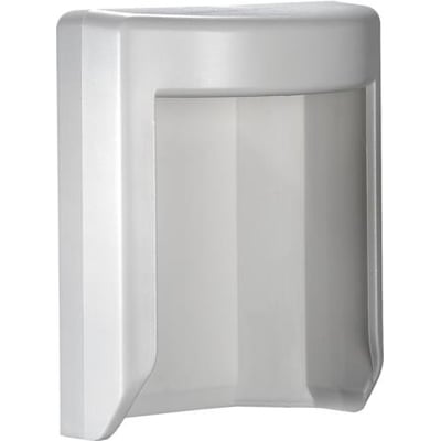 Niko Minilux hætte til sensorer med IP54-klassificering, fremstillet af hvid plast. Den beskyttende hætte er 69x56 mm og passer til modeller 41-262 og 41-279.