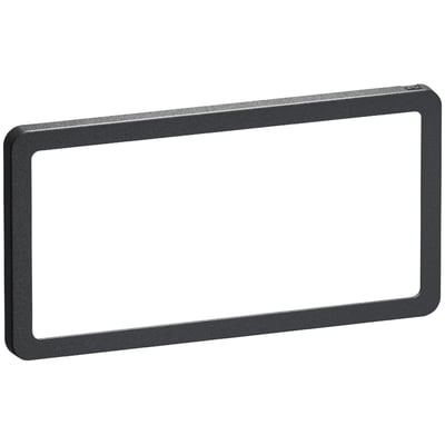 LK FUGA Slim designramme i koksgrå med 1x2 modul og en dybde på 5 mm. Rammen har et minimalistisk udtryk.