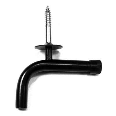 Sort svanehals fra Teknisk Belysnings Industri med 6x30 mm skrue og roset, perfekt til diskret lampeophæng.