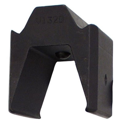 Elpress matriceholder V1320 til System 1300 i sort metal, med indgraveret modelnummer på en hvid baggrund.