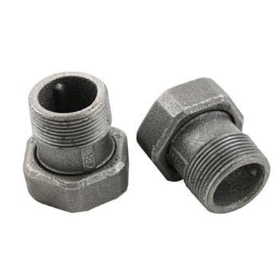Grundfos unionssett til ALPHA-, UPE- og UPS-pumper med overfallsmutter og nippel, 1 1/2 x 1 1/4 tommer.