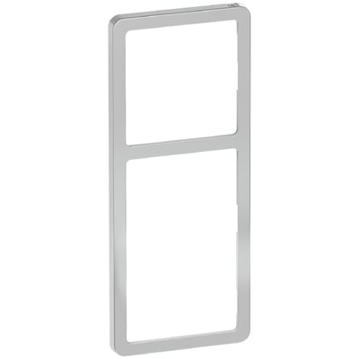 Lauritz Knudsen LK FUGA Slim designramme, 2½ modul i børstet aluminium, fremviser slankt og moderne design til elinstallationer.