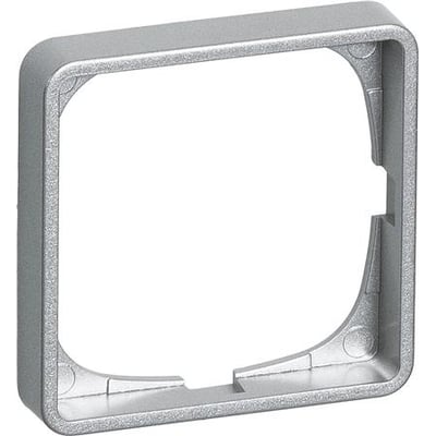 LK FUGA Baseline 50 ramme i stålmetallic med en modulbredde, vist fra skrå vinkel.